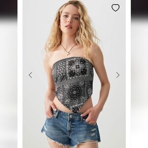 Ardene Satin Handkerchief Tube Top. Size XS.